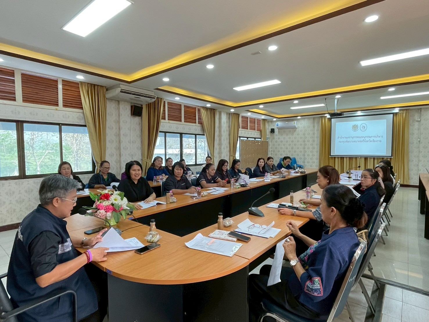 พช.เวียงเชียงรุ้ง จัดโครงการเพิ่มประสิทธิภาพการปฏิบัติงานกองทุนพัฒนาบทบาทสตรีแก่กลไกการขับเคลื่อนกองทุนพัฒนาบทบาสตรี 