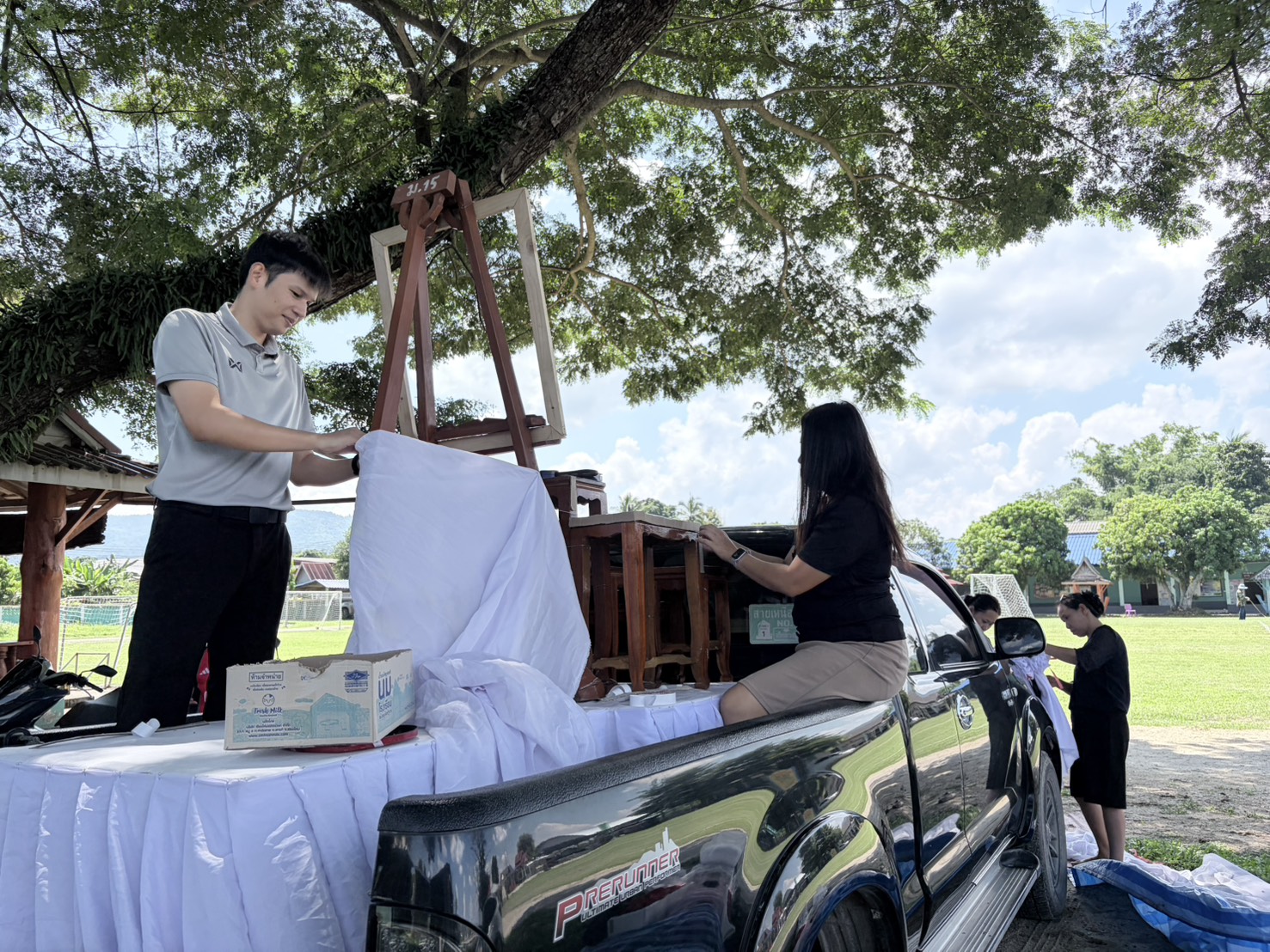 พช.เวียงเชียงรุ้ง เตรียมความพร้อมรถขบวนอัญเชิญเงินขวัญถุงพระราชทานกองทุนแม่ของแผ่นดิน ประจำปี 2569